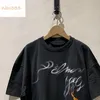 Letras de fumaça Graffiti Coconut algodão de coco solteiro cem homens e mulheres moda casual camiseta simples