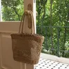 Schultertaschen, lässige Rattan-Damenhandtaschen, Korbgeflecht, hohle Umhängetaschen, Sommer-Strandkorb, Strohtasche, Bali, große Geldbörsen, große Kapazität, ToteH24217