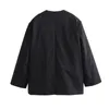 Abiti da donna Kimono nero Blazer per donna Moda Cravatta frontale Capispalla Donna Autunno Maniche lunghe Cappotti Donna Elegante scollo a V Giacche