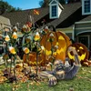 Tuindecoratie Zombie Standbeeld Halloween Horror Lantaarn Prop Met Sculptuur Hars Kabouters Ornament Voor Gazon Decoratie