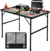 Kampmeubilair Grovind Opvouwbare grilltafel Camping met gaas Desktop Lichtgewicht 3 FT metaal voor buitenpicknick