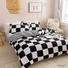 寝具セット幾何学的クイーン寝具セットキングサイズソフト快適なダブル羽毛布団カバーセット220x240快適な耐久性のある寝具セット200x200