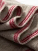 Women Cashmere Triangle Scarf Small Shawl Neck Warmer Applique Stripes Spring Multipurpose Cowl Pashmina Soft Knit Accessories 240201