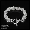 Chaîne Haute Qualité Prix Bas 925 Bracelets Sier Grade Sterling Pour La Fête De Mariage Femmes Bijoux Hommes Bracelet Charms Drop Livraison Jewe Dh79R