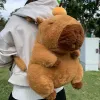 Capybara Plush Backpack Kawaii Fashion Plushie Doll Fur Bag Childrens Bag Shoulder Bag Mini Knapsack Bags Gifts For Girlfriend 240201