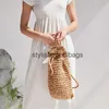 Rugzak Stijl 2023 Zomer Casual Stro Rugzakken Vrouwen Handgemaakte Trekkoord Strand Schoudertassen Dames Raffia Rotan Geweven Reizen HandbagsH24217