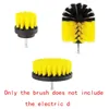 Car Wash Accessories & Appliances 3Pcs Set Electric Scrubber Brush Drill Kit Plastic Round Cleaning For Carpet Glass Car Tires Nylon B Dhucs