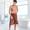 Handdoek Mode Man Draagbaar Polyester Vezelbad Met Zak Zacht Zwemmen Strand Badkamer Woonaccessoires