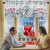 Curtain Sound Curtains Red Love Valentines Day For Kitchen 18"X54" Valentine Window Shower With Design