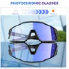 Kapvoe Red Pochromic Cycling Glasses Men MTB Solglasögon Women Road Bicycle UV400 Outdoor 240124