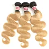 Brasileiro peruano indiano virgem cabelo humano 1b/27 ombre cor tramas duplas 3 pacotes onda de corpo reto 10-32 polegadas