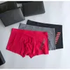 Diseñador de lujo ea7s Ropa interior clásica para hombre Color sólido Pantalones boxer Algodón Transpirable Calzoncillos cómodos de tres piezas con caja 02105