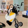 Ayudas de entrenamiento de golf Soporte para automóvil CRESTGOLF con 3 bolígrafos Soportes para bolsas Decoraciones Regalos de escritorio Recuerdos Accesorios de regalo novedosos