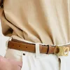 Ceinture Triumph en cuir de créateur avec boucle lisse pour hommes et femmes, largeur 2,5 cm, peau de vache véritable, 4 couleurs en option, de haute qualité, sans boîte