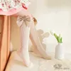 Chaussettes pour enfants Nouvel été enfants chaussettes hautes évider coton doux mignon enfants filles maille fine respirant longue Socken pour 2-13 ans