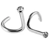 100pcslot Steel CZ Crystal Nose Stud örhängen Gemed Nostril Piercing Ring Pirsing Nariz Set 18G 20G 240130