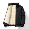 Jaquetas masculinas quentes engrossar impermeável 2024 outono jaqueta de inverno homens lambswool jogging casaco casual moda solta cinza parka