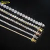 Wholesale Price Fine Jewelry Bracelet Silver 925 Gold Plated Vvs Certificate Moissanite Tennis Chain Jewelry Sets Dropshipping