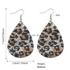 Dangle Chandelier Alta Qualidade Waterdrop Cut Out Leopard Print Couro Dangle Brinco Para Mulheres Moda Sier Banhado Gancho Dhgarden Dh4Gz