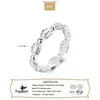 Anneaux de cluster TrustDavis 2024 Solide 925 Sterling Silver Shell Ball pour les femmes Anniversaire Anniversaire Cadeau Fine Fashion Bijoux 3628