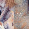 Stage Wear Women Singer Dancer Bodysuit DJ Nightclub Sexy Birthday Party Outfit Costume Pearls Long Sleeve Rhinestone Jumpsuit