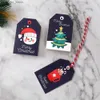 Etiketter Taggar God julklapp Taggar Xmas presentförpackningar Väskor Hang Tag Christmas Ny Year Party Supplies Packaging Decoration Cards 50st Mix Q240217