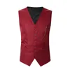 Men's Tank Tops Mens Business Formal Suit Vest Casual Wedding Banquet V Neck Solid Color Sleeveless Slim Fit Jacket