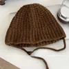 Berets Herbst und Winter Elegante vielseitige Eimer Hut Frauen Ins einfache warme Gehörschutz Strickmütze Kuppel Temperament Becken Hüte