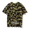 Mens T Shirts Designers Summer Loose Shark Printed T-shirts Camouflage Short Sleeve High Street Loose Casual T-shirt for Men Women