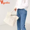 Shoulder Bags Yogodlns New Crocet Beac andbag for Girls Summer Straw Rope ollow Out and Woven Totes Bag Women KniingH24217