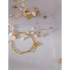 Trendy hart dubbellaagse armband 14k gouden textuur stijlvolle charme sieraden zomercadeau