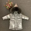En bas manteau hiver enfants bébé enfants garçons et filles épais veste collier de fourrure naturelle