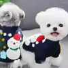 Odzież dla psa haftowane swetra Sołożał Snowman Knit Pudle Pullover Puppy Warm Winter Bichon Christmas Gift xs