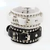 Charm Armband Classic Fashion Punk Par Armband Belt Rivet Trendy Geometric Alloy Steel Jewelry Partiage Gift