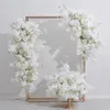 Dekorativa blommor Bröllop Silk Flower Ball White Roses Cherry Blossom Window Decoration In Bakgrund Shopping Mall Exhibition Halls