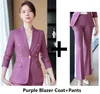 Women's Two Piece Pants Est 2024 Spring Autumn Formal Pantsuits For Women Business Work Wear Suits Female Blazers Femininos Trousers Sets