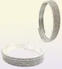 110 rader eleganta små kristallstråle armband armband silverpläterad arm smycken spiral arm armband för kvinnor3285423