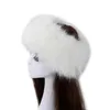 Eşarp Kış Kalın Saç Çemberi Rus Şapkalı Kabarık Kafa Bandı Kadın Kürklü Kürklü Geniş Headdress Kayak Aksesuarları