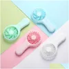 Party Favor Handheld Liten Fan Cooler Portable USB Laddning Mini Silent Desk sovsal Office Student Drop Delivery Home Garden Festiv Dhohs