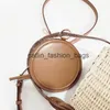 Shoulder Bags 2022 new rattan bucket bag womens hand-held woven shoulderH24217