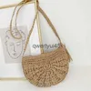 Bolsas de ombro novas alf palha redonda para mulheres verão beac raan bolsa andmade tecido lua crossbody andbags boemiah24217