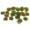 Decorative Flowers 25pcs Artificial Grass Tuft Model Micro Landscape Clusters Micro-Landscape Decor Ornament