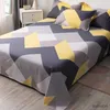 Bedding sets WOSTAR Geometry printed flat bed sheet set couple 2 people super cozy luxury double bed bedsheet single double queen king size