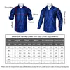 Brand Men's Royal Blue Business Shirts Luxury Fashion Paisley Long Sleeve Turn-Down Collar Social Shirt Male Casual Blouse 240127