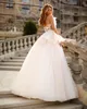 Lato A Line Suknie ślubne 3D Kwiki Kwiki Bridal Suknie Backless Beach Bride Sukienka Vestido de novia