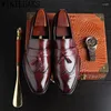 Kleid Schuhe Brogue Männer Herren Büro Leder Loafer Klassische Zapatos De Hombre Vestir Formale Coiffeur Ayakkabi