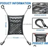 Car Organizer 3-Layer Mesh Seat Back Net Bag Of Backseat Pet Kids Cargo Tissue Purse Holder Driver Storage Netting Pouch Drop Delive Dhady