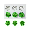 Bakning Mögel Rose Flower Green Bean Cake Sugar Mold Fondant Food Grade Silicone Mold Tools Chocolate C6UE