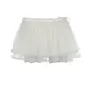 Skirts PixieKiki White Mesh Tiered Ruffle Skirt Y2k Cutecore Summer Clothes For Women Low Rise Mini 2024 P77-CD14