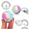 Sels de bain ronds en alliage d'aluminium moules de bombe outil de bricolage boule de sel cadeaux d'artisanat faits maison demi-cercle sphère moule en métal livraison directe il Dhnrr